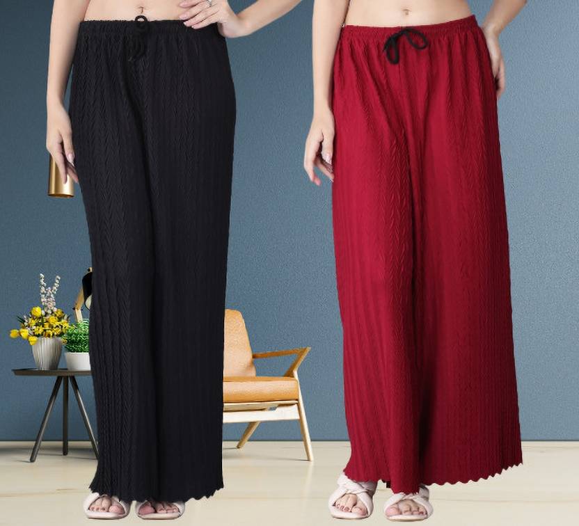 Women Regular Fit Palazzo Pack Of 6