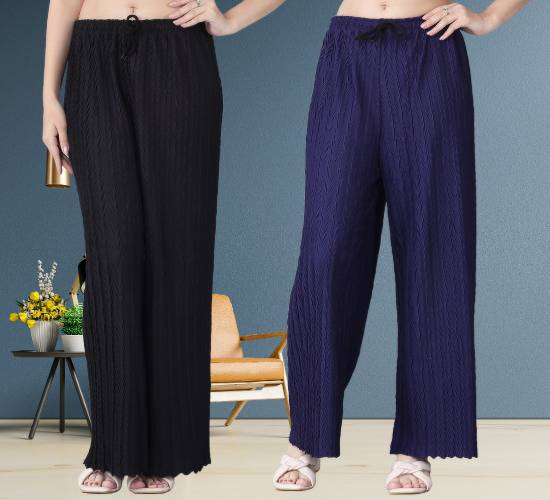 Women Regular Fit Palazzo Pack Of 6