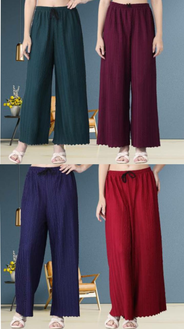 Women Regular Fit Palazzo Pack Of 6
