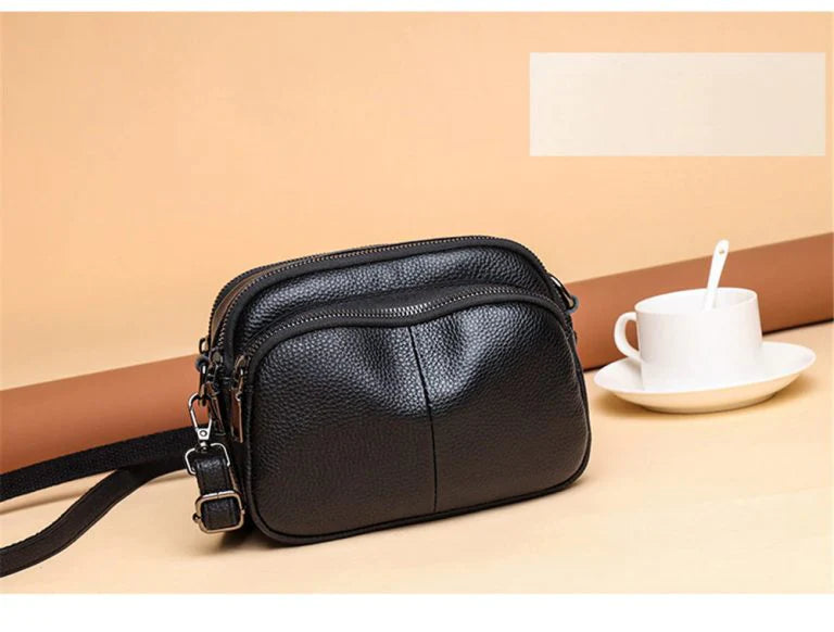 Fashion Solid Color Women’s Bags Casual Women Genuine Vegan Leather Shoulder Bags