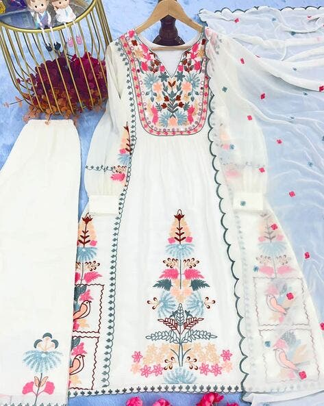 Embroidery Fancy Rayon Kurta Set For Women